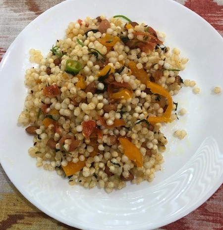 Tapioca bowl with mostly bellpeppers